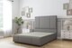 image 1 of Sloomy Lisbon Pewter Dumfries Divan Bed Base 2 Drawers Left Side With 26 Inch Strutted Headboard & 12 Inch Matching Footboard | Grey | Pewter | Small Single | 1