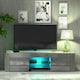 image 5 of TV Unit 130cm Grey Gloss Doors Grey Matt Body Modern Cabinet | Grey | One Size | 1