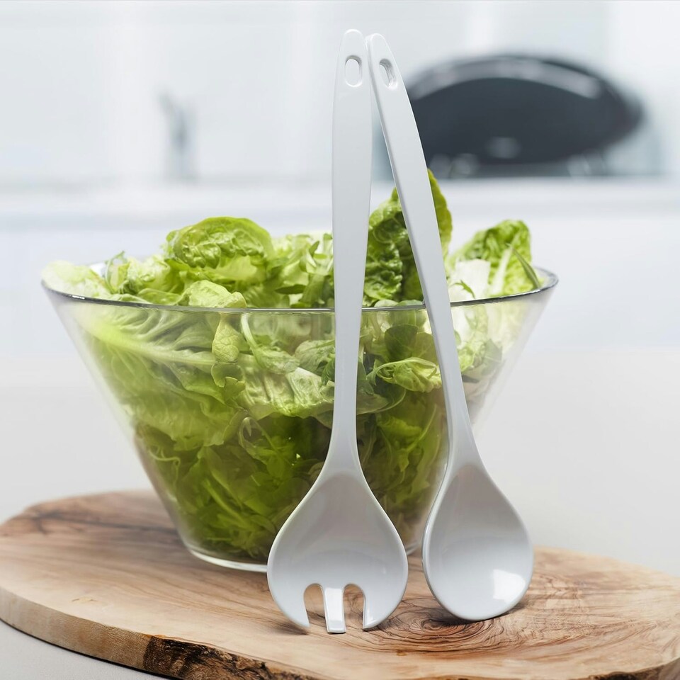 image 1 of Zeal Melamine 2-Piece Salad Servers Set Blue | Duck Egg Blue