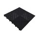 image 2 of Modular Interlocking Ribbed Vented Garage Floor Tiles - Black | Black | Black