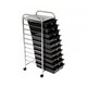 image 5 of Oypla 10 Drawer Storage Mobile Makeup Salon Trolley Portable Storage Organiser Black