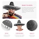 image 3 of Adult Black Pom-Pom Sombrero – Fancy Dress Mexican Hat | Black | 3