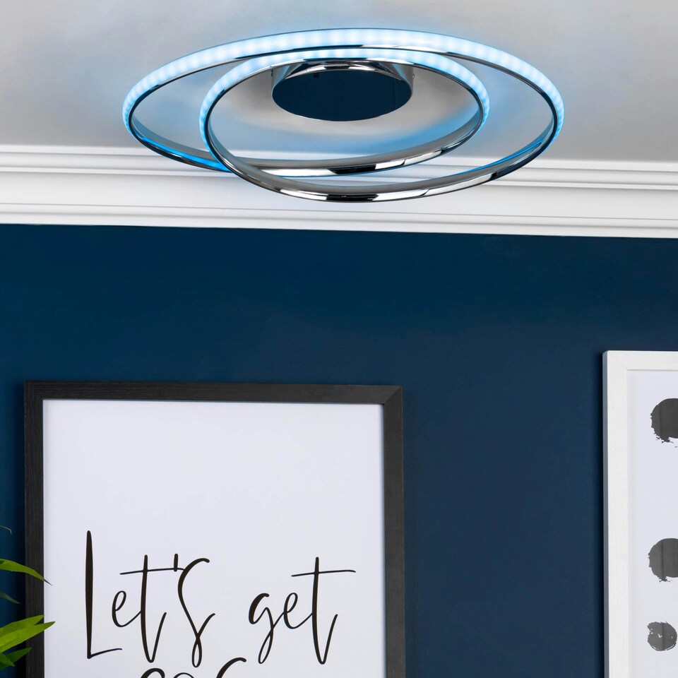 image 1 of BHS Renzo LED Ceiling Light, Chrome