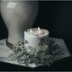 image 2 of Hill Interiors Luxe Collection Marble Effect 3 Wick Electric Candle - White/Black - 15cm x 15cm x 15cm