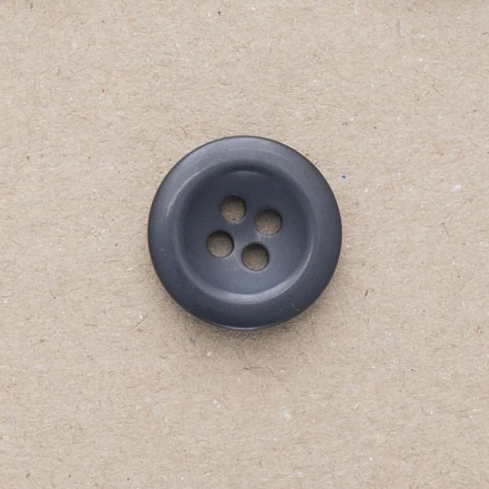 Minerva Grey Round Plastic Trouser Buttons for Dressmaking - 18mm - per value pack of 100