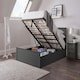 image 2 of New England Anthracite Ottoman Bed - Double 4ft 6" (135cm)