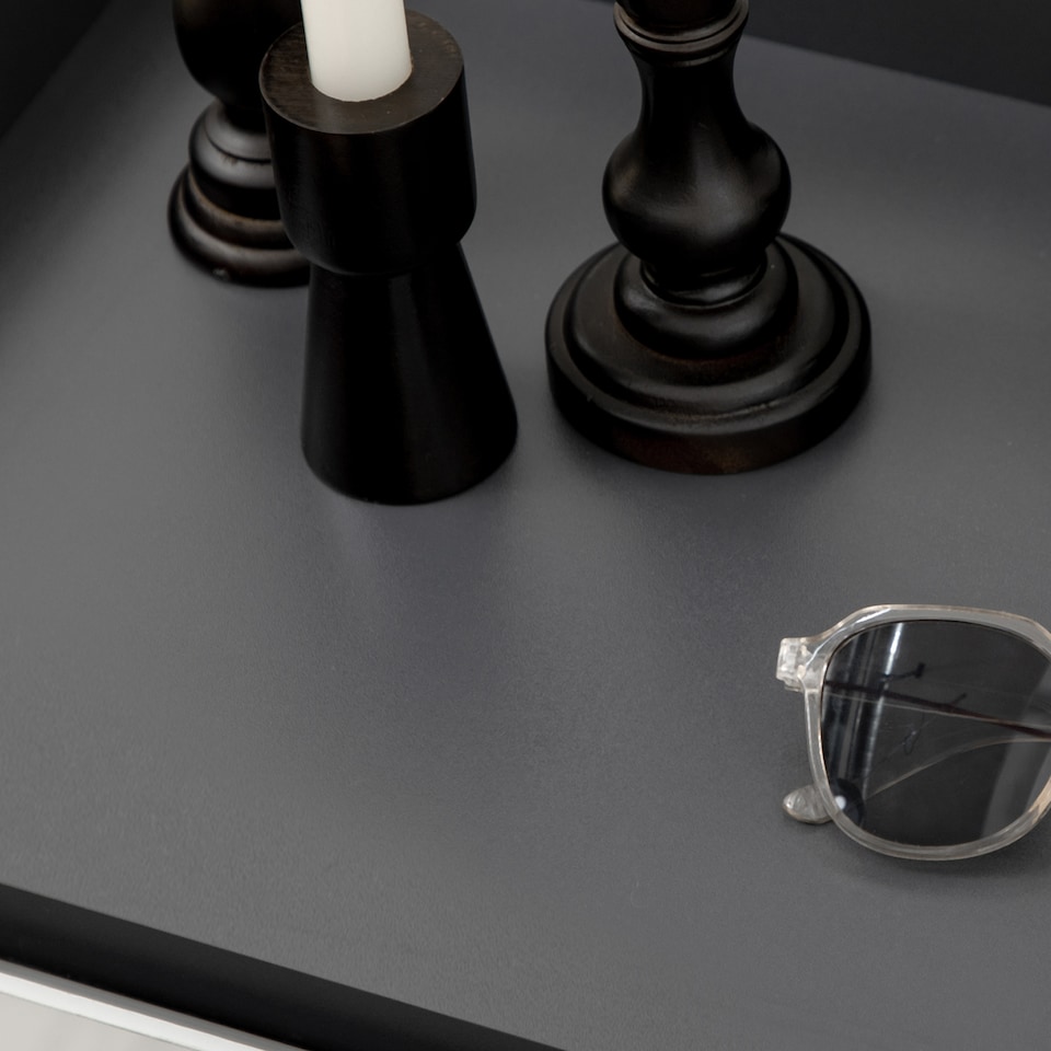 image 1 of HOMCOM High Gloss Shoe Cabinet with White Doors and Open Shelves, Hallway Shoe Cupboard Storage Organizer for 19 Pairs of Shoes, Grey