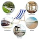 image 6 of Wooden Folding Deck Chair for Garden, Beach, or Patio | Blue