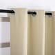 image 5 of Cream Eyelet Curtains - Thermal Blackout Curtains  - 46 x 72 Inch Drop - 2 Panel | Cream | One Size