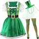 image 1 of Irish Shamrock Dress with Tights & Hat Fascinator Green | S