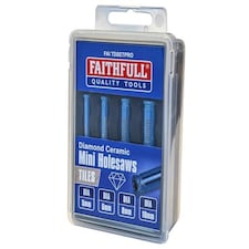 Faithfull Diamond Ceramic Mini Holesaw Set, 4 Piece