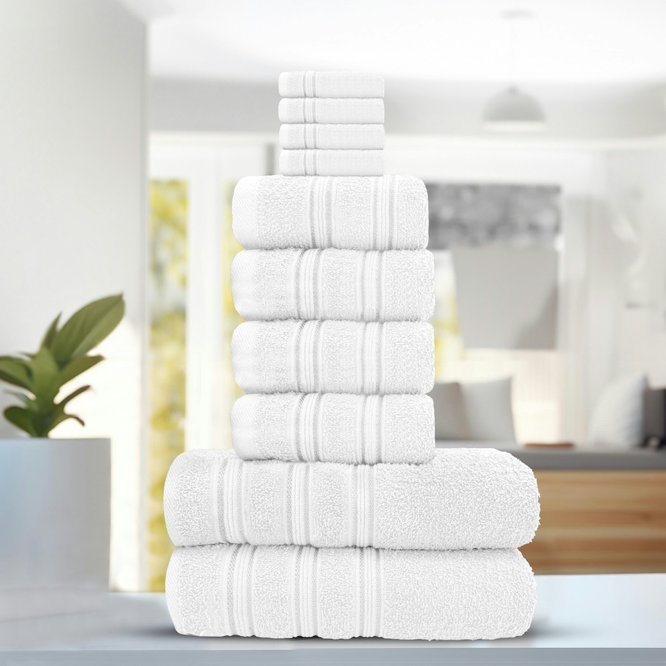 Everyday 100% Cotton Towels - Super Absorant and Soft – Cotton Hand & Bath Towels - White White | Extra large bath sheet