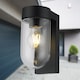 image 2 of Parnie - Black IP44 Outdoor Wall Light | Black | Clear | 1