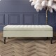 image 1 of Safar 180cm Ottoman Storage Bench - Naples Shoe Bench - Cream Lined Upholstery Storage Footstool
