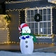 image 2 of HOMCOM 4ft Inflatable Christmas Snowman Decoration LED Lights for Lawn Garden