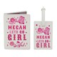 image 1 of Personalised Cowgirl Luggage Tag & Passport Holder Cream