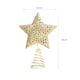 image 2 of Living and Home Christmas Tree Star Topper Golden Glitter Ornaments - Star night