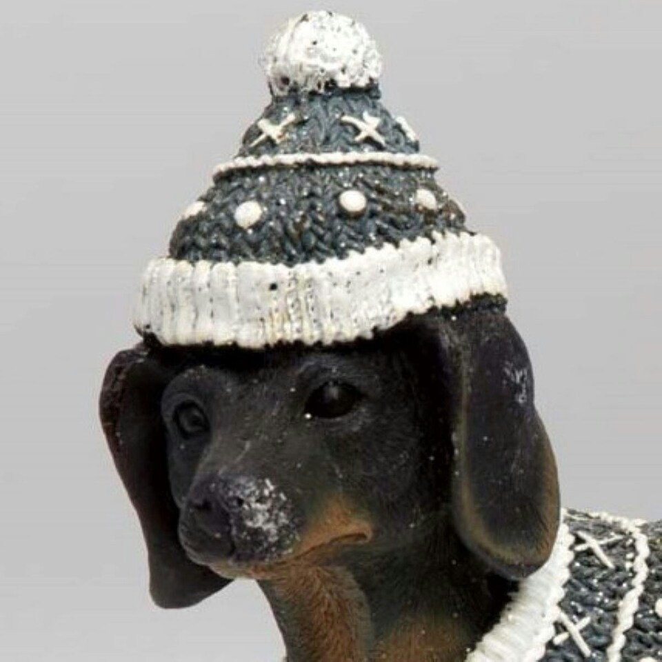 image 1 of Shatchi 20x14cm Dachshund Wiener Figurine Room Aesthetic Cute Dog Shaped Decorative Candle Gifts for Animal Lover, Wax, Black