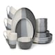 image 1 of 16pc 3tone Dipped Grey Set
