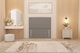 image 3 of Divan Bed Base with Plain Floor Standing Headboard Linen Fabric | Grey | Sage