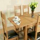 image 2 of Shrewsbury Dining Table with 2 Extensions (Extends To 198cm) - L90 x W132 x H76 cm - Oak Brown