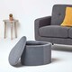 image 6 of Homescapes Arundel Heart-Shaped Velvet Footstool with Storage, Grey