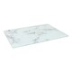 image 1 of Harbour Housewares Rectangle Glass Chopping Board - 40 x 30cm - Marble | White | Marble