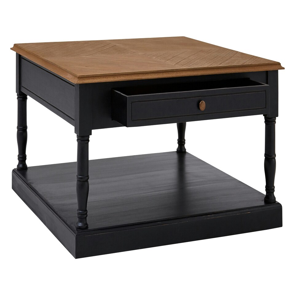 image 1 of Interiors by Premier 1 Drawer Black Coffee Table Black