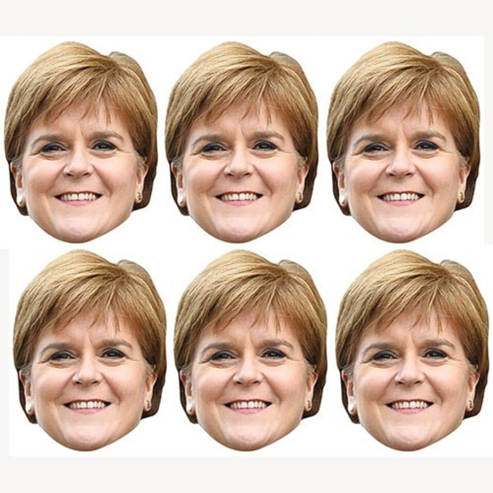 Nicola Sturgeon Cardboard Face Masks - Pack of 6