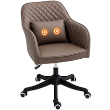 Vinsetto Office Chair with Rechargeable Vibration Massage, Brown