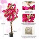 image 2 of COSTWAY 120cm Artificial Bougainvillea Tree Plant Rose Red | One Size