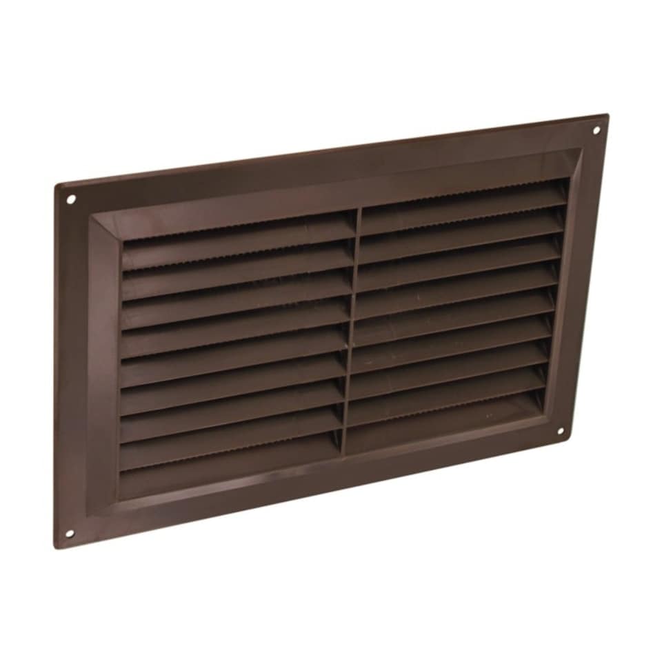 Securit Plastic Louvre Vent - Brown - 9in x 6in