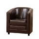 image 2 of Aspen Faux Leather Tub Chair - Brown