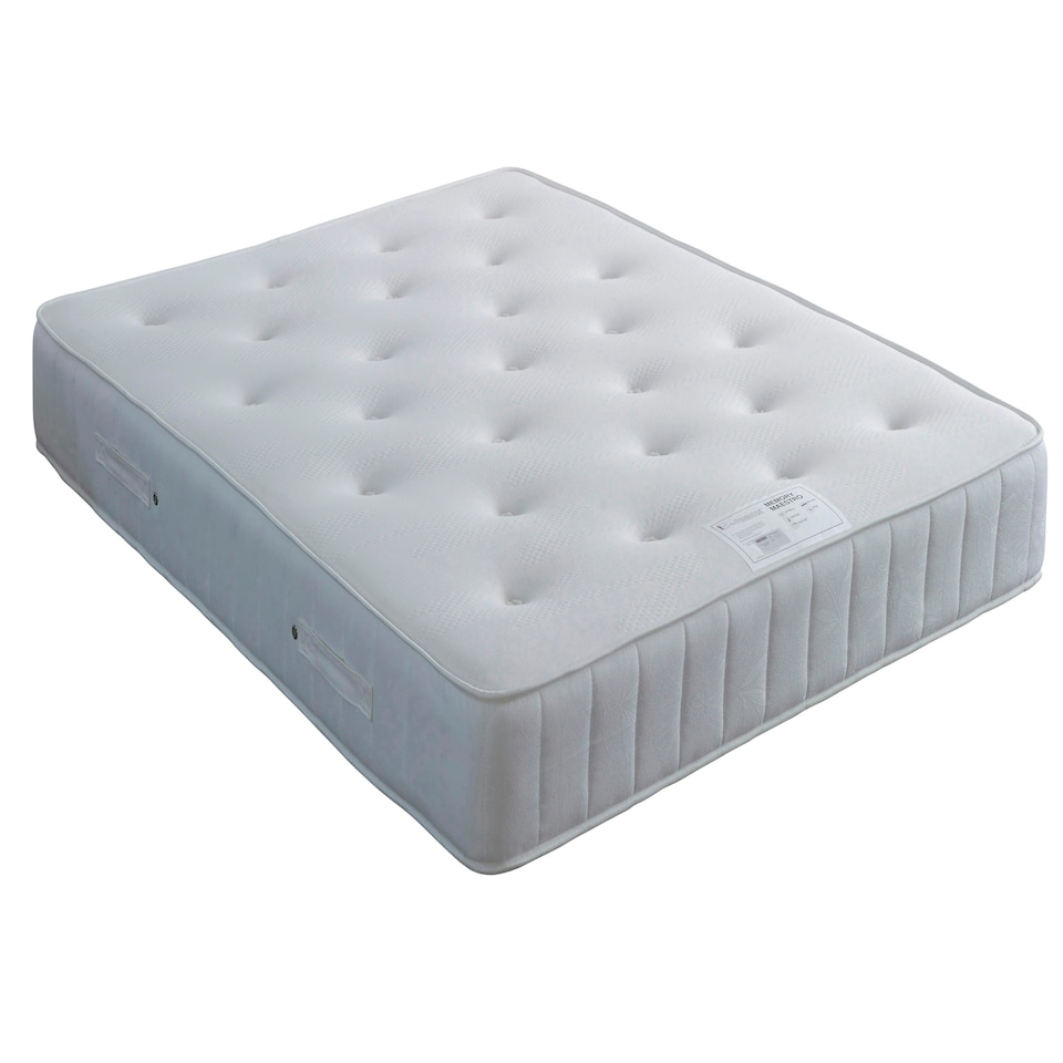 image 1 of Wilson Oatmeal Fabric Ottoman Bed And Memory Maestro Memory Foam Mattress Double N/A