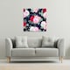 image 2 of Roses on Navy (Canvas Print) 46 x 46 x 4cm