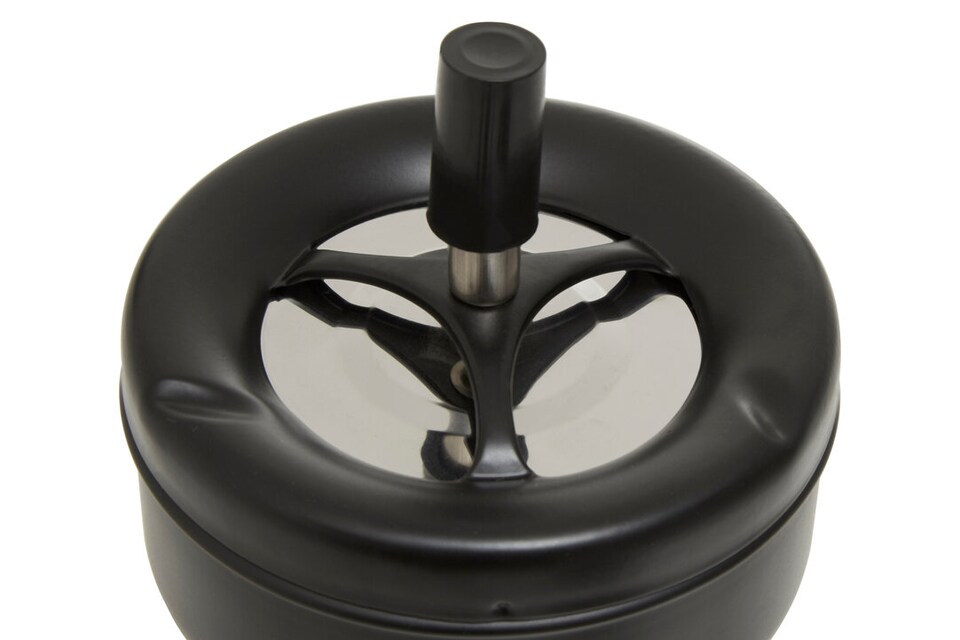 image 1 of Medium Black Spinning Ashtray