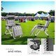 image 4 of Sun Lounger Cirrus with Plush Padding, Built-in Sun Shade and Folding Function | Grey | light grey | One Size | 2