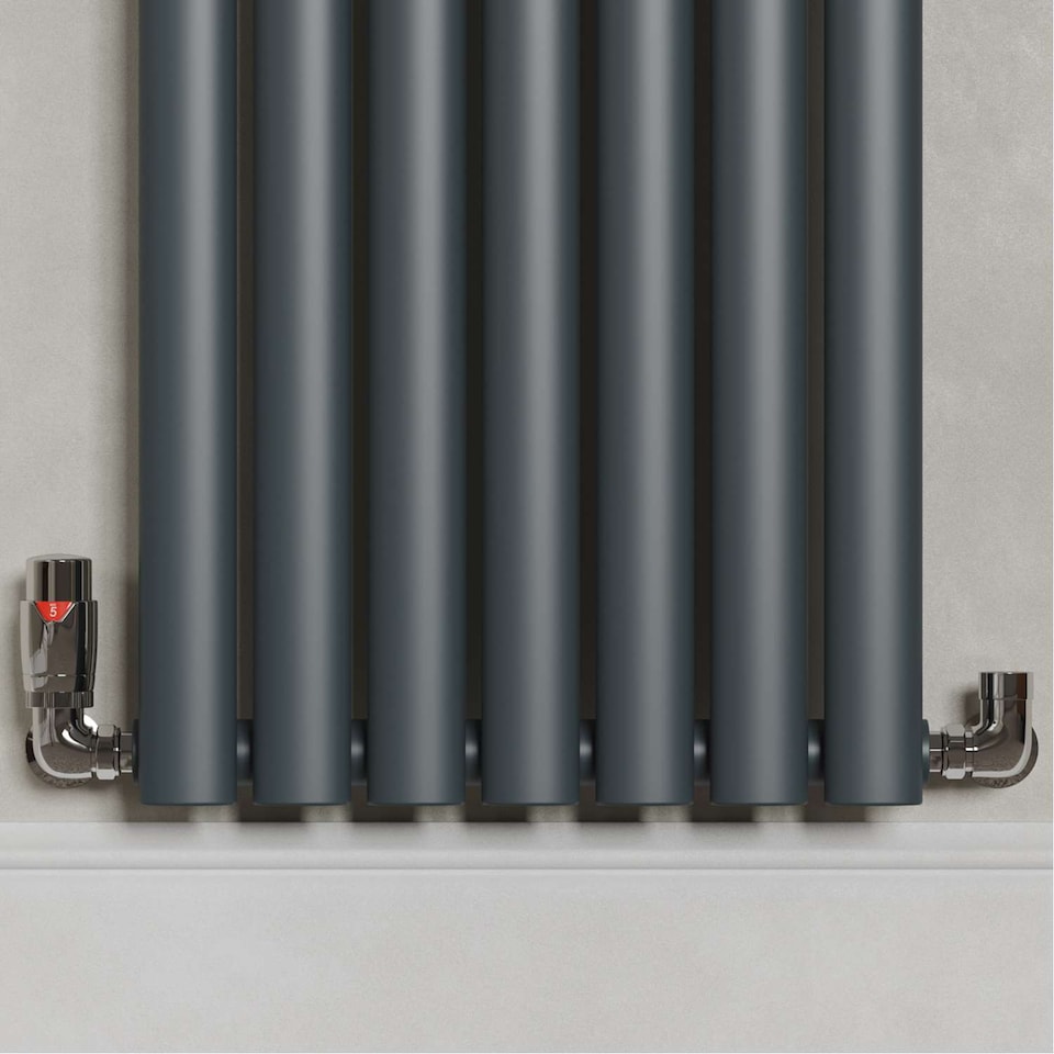 image 1 of Talus Flair - Chrome Thermostatic Radiator Valve & Lockshield Corner 10mm