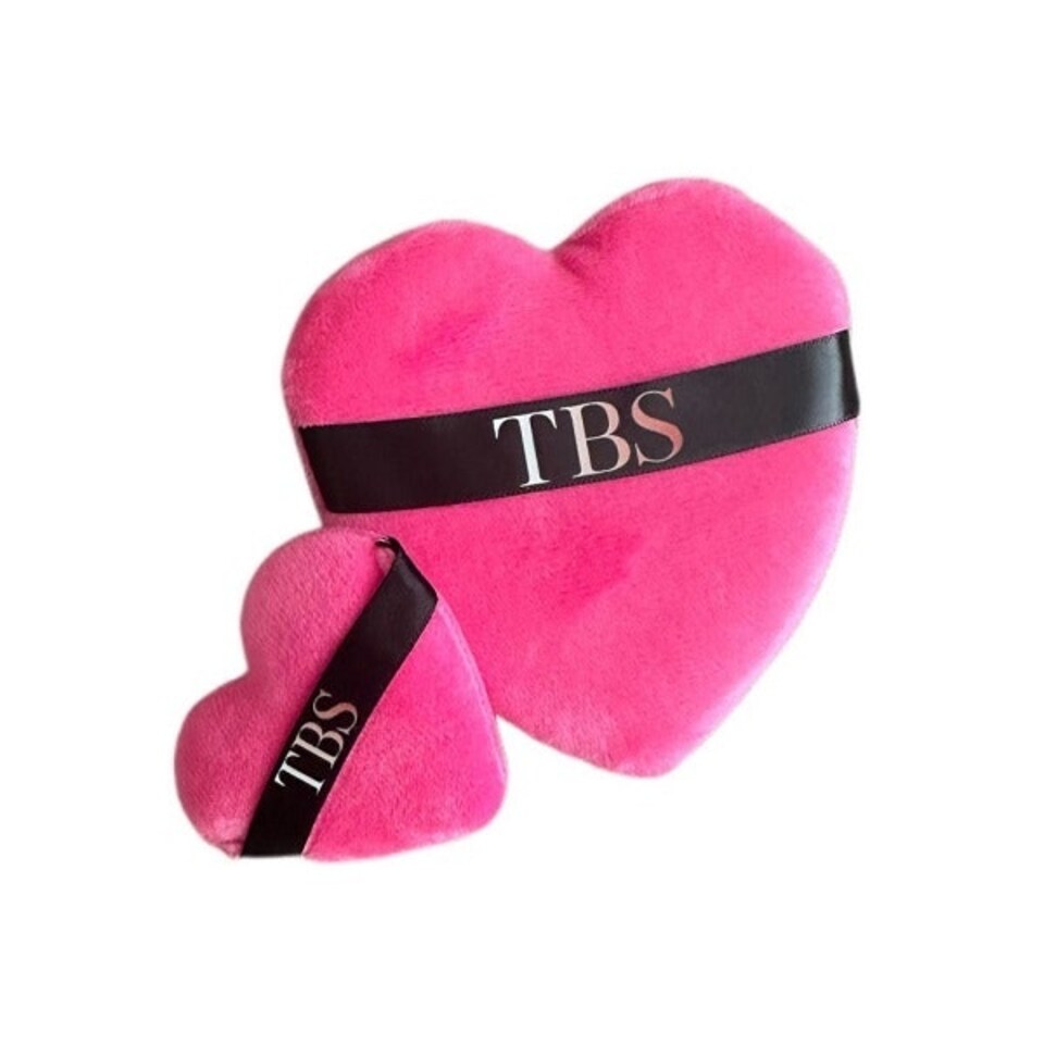 image 1 of TBS Heart Shape Powder Puff 2 Pieces