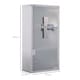 image 3 of HOMCOM Wall Mounted Medicine Cabinet First Aid Box Glass Door Lockable 3 Shelves | Silver