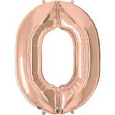 Qualatex 34 Inch Metallic Number Balloons - Rose Gold - 2