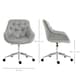 image 7 of Vinsetto Velvet Home Office Chair Desk Chair with Adjustable Height, Grey