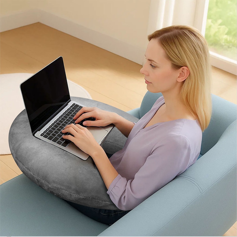 image 1 of Lavio Reading Gaming Pillow Ergonomic Bed Rest Cushion for Back Arm Support
