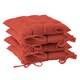 image 1 of Harbour Housewares Square Garden Chair Seat Cushions - Paprika - Pack of 4 | Red | Paprika