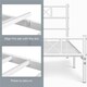 image 6 of Yaheetech 190 cm L × 135 cm W Simple Metal Bed Frame White