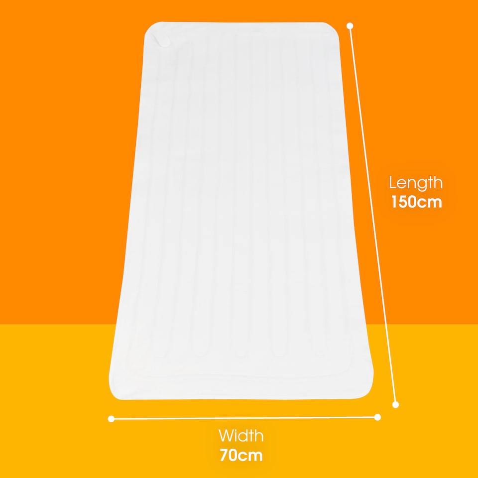 image 1 of Abode AESB1001 Single Electric Blanket 60W Heated Underblanket White 3 Heats