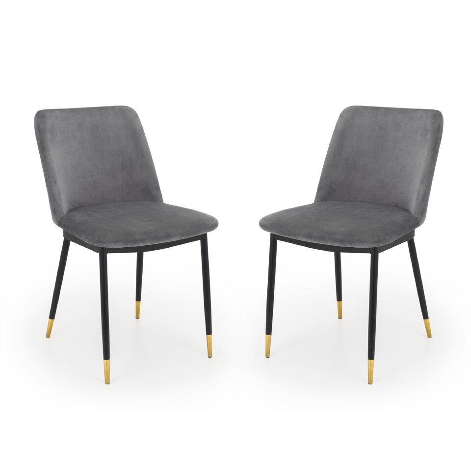 image 1 of Celeste Premium Grey Dining Chairs - Set of 2