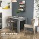 image 4 of HOMCOM Square Dining Table with Faux Cement Effect for Living Room