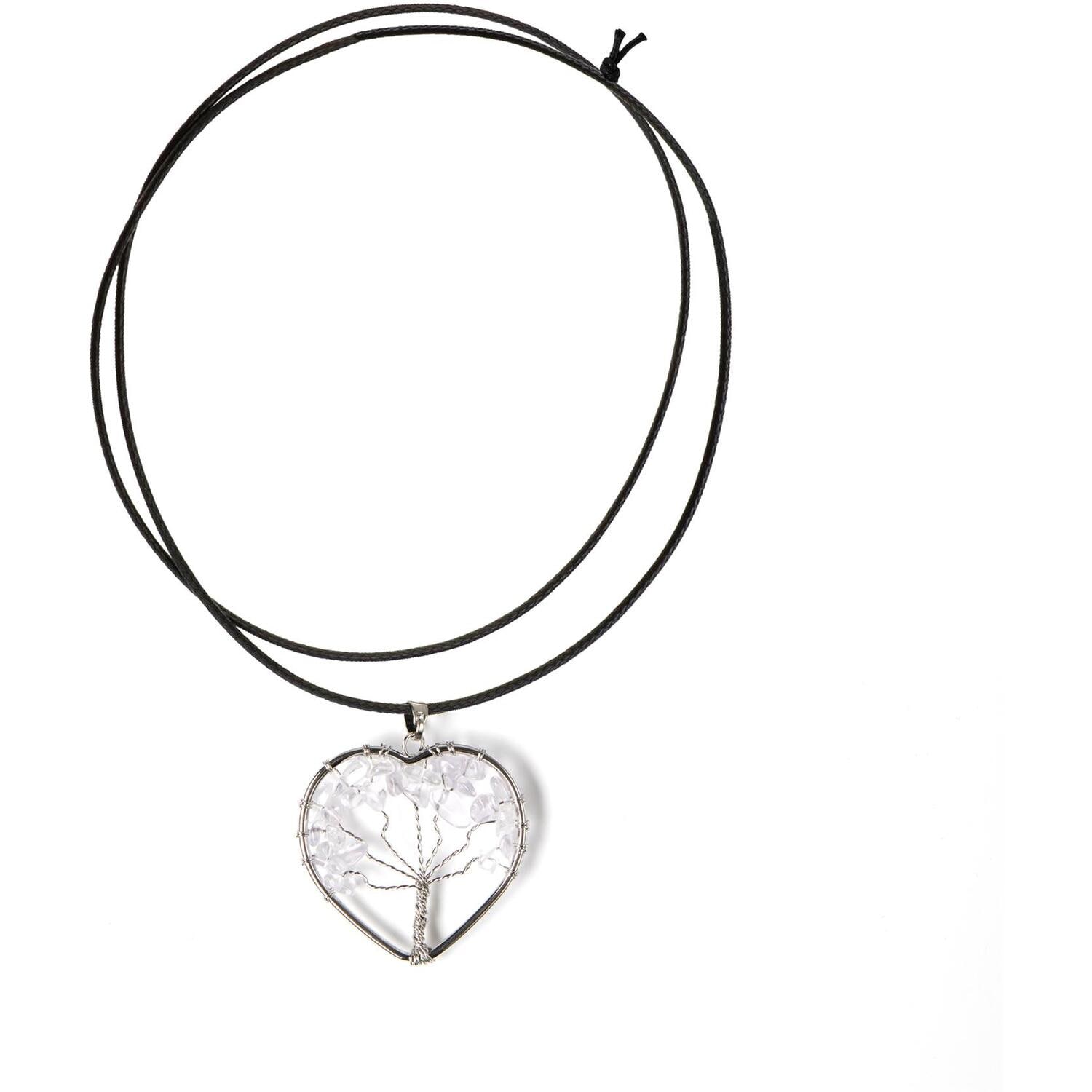 Myga Tree Life Pendants - Clear Quartz