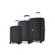 image 1 of Rock Palma 3pc Set Suitcases Black
